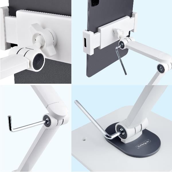 StarTech.com Adjustable Tablet Stand for Desk, Desk/Wall Mountable, Supports Up…