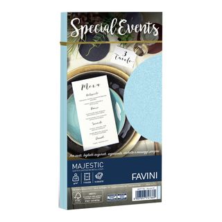 Busta Special Events metal - 110 x 220 mm - 120 gr - azzurro - Favini - conf. 1…