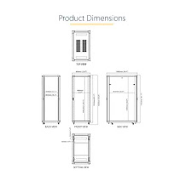 StarTech.com Armadio rack per server 32U 19" - Profondità regolabile 6-32" (152…