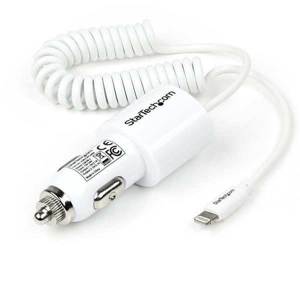 StarTech.com Caricabatteria da auto a doppia porta USB con cavo Lightning Apple…