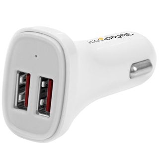 StarTech.com Caricatore per auto USB a due porte, 24 W/4,8 A, bianco - Ricarica…