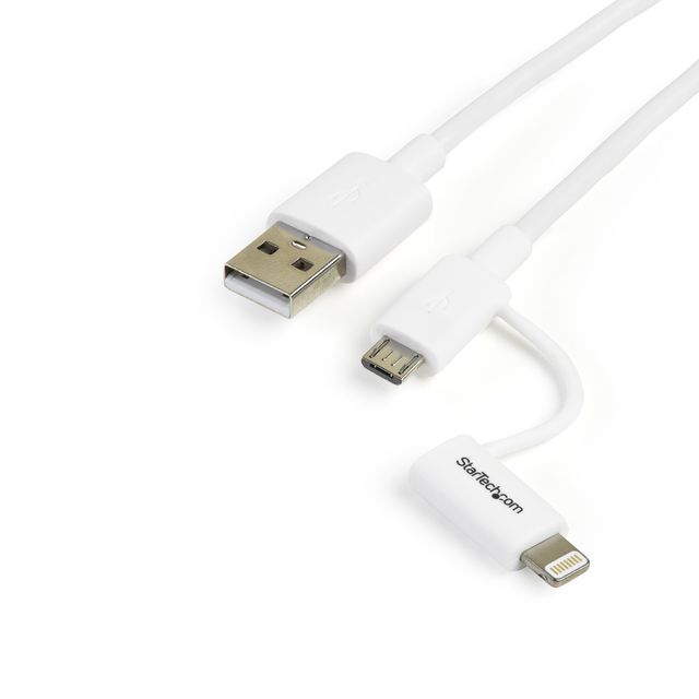 StarTech.com Cavo 2 in 1 USB a Lightning 8 pin o Micro USB - cavo di ricarica o…