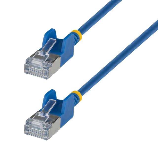 StarTech.com Cavo Ethernet CAT6a Ultra Sottile da 3 m Blu, Snagless, FTP in Ram…