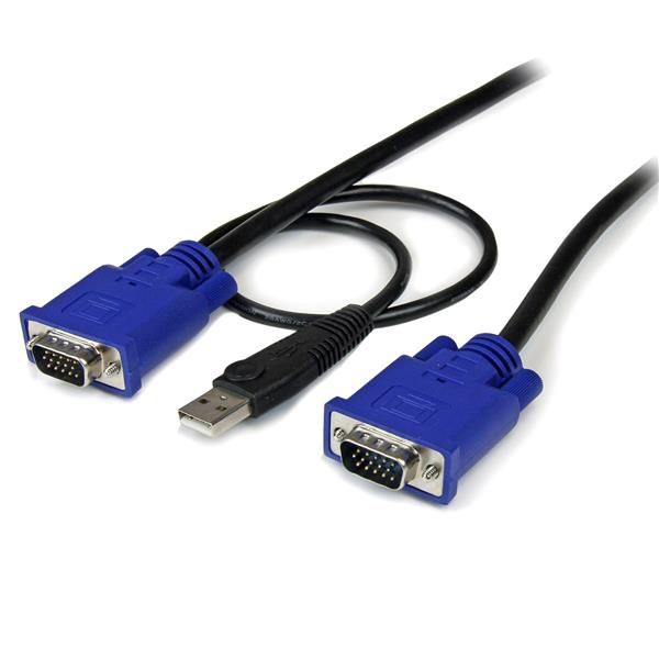 StarTech.com Cavo KVM ultra sottile USB 2 in 1 da 1,8m - Tastiera, video, mouse…