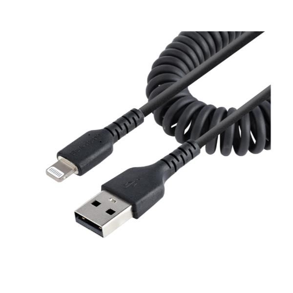 StarTech.com Cavo Lightning a USB-A Spiralato da 1m Certificato MFi, Cavetto iP…