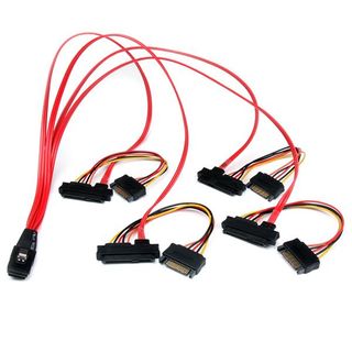 StarTech.com Cavo Mini SAS SCSI seriale collegato 50 cm - Da SFF-8087 a 4x SFF-…