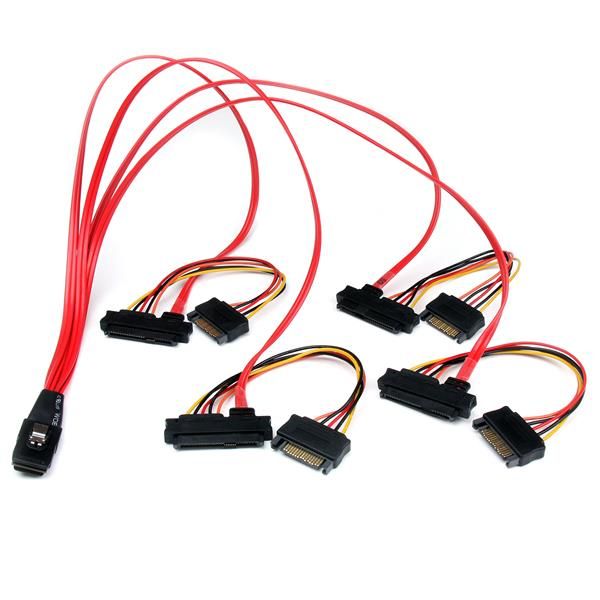 StarTech.com Cavo Mini SAS SCSI seriale collegato 50 cm - Da SFF-8087 a 4x SFF-…
