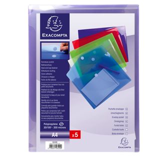 Busta a tasca con chiusura in velcro - PPL - 24 x 32 cm - colori assortiti - Ex…
