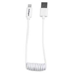 StarTech.com Cavo USB a Lightning a spirale da 0,3m - bianco - Certificato Appl…