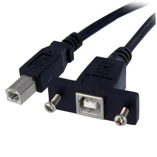 StarTech.com Cavo USB per montaggio a pannello 30cm nero - USB Type B (F) a USB…