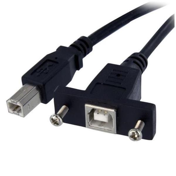 StarTech.com Cavo USB per montaggio a pannello 30cm nero - USB Type B (F) a USB…