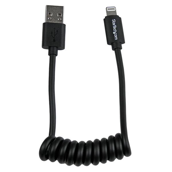 StarTech.com Cavo da Lightning a USB a spirale da 0,3 m - Cavo di ricarica Ligh…
