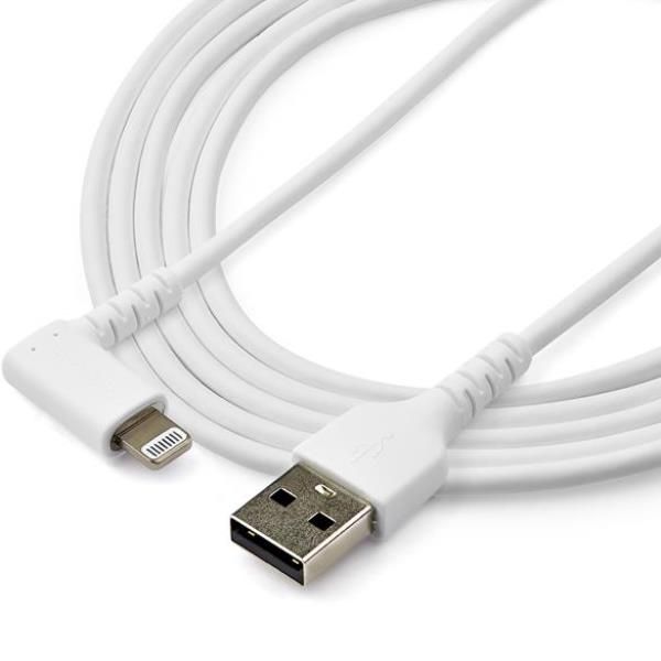 StarTech.com Cavo da USB-A a Lightening da 2m durevole - bianco ad angolo retto…