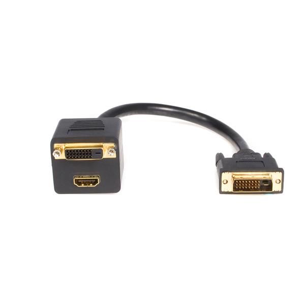 StarTech.com Cavo splitter da DVI-D a DVI-D e HDMI da 30 cm - Cavo sdoppiatore …
