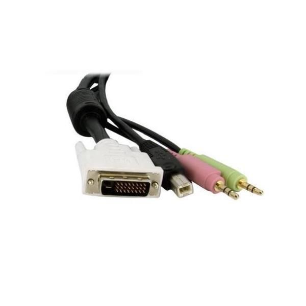 StarTech.com Cavo switch KVM DVI-D Dual Link USB 4 in 1 con audio e microfono 1…