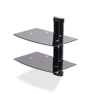 StarTech.com Dual Floating Wall-Mounted AV Shelves, Adjustable Height Shelf For…