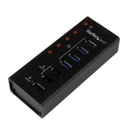 StarTech.com Hub USB 3.0 alimentato a 4 porte con 3 porte di ricarica USB dedic…