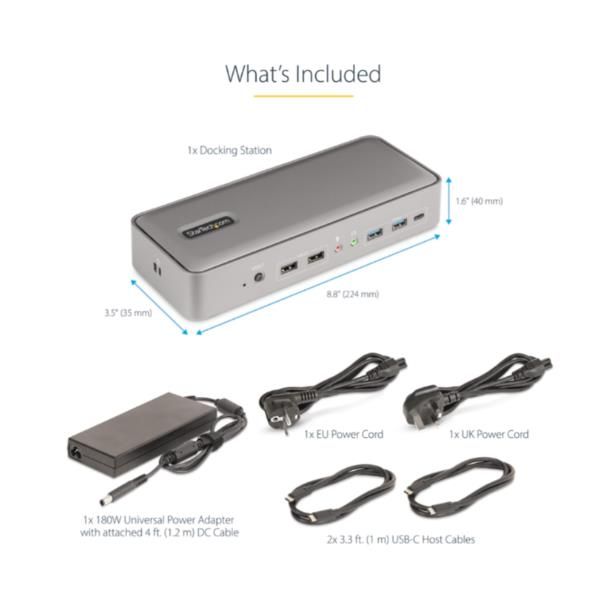 StarTech.com KVM Docking Station USB-C per due laptop, docking station DisplayP…