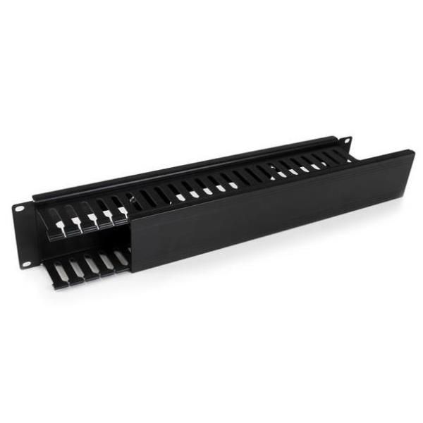 StarTech.com Pannello Gestione Cavi Orizzontale per armadi rack 2U con canalina…