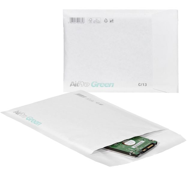 Busta imbottita AirPro Green - C/13 (17 x 21,5 cm) - carta - bianco - Bong Pack…