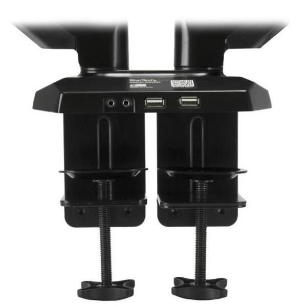 StarTech.com Supporto a Doppio Braccio per dual Monitor con 2 porte USB e Audio…