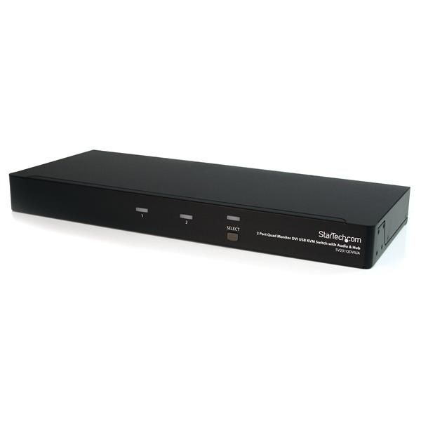 StarTech.com Switch KVM USB DVI Dual Link 2 porte Quad Monitor con audio e hub …