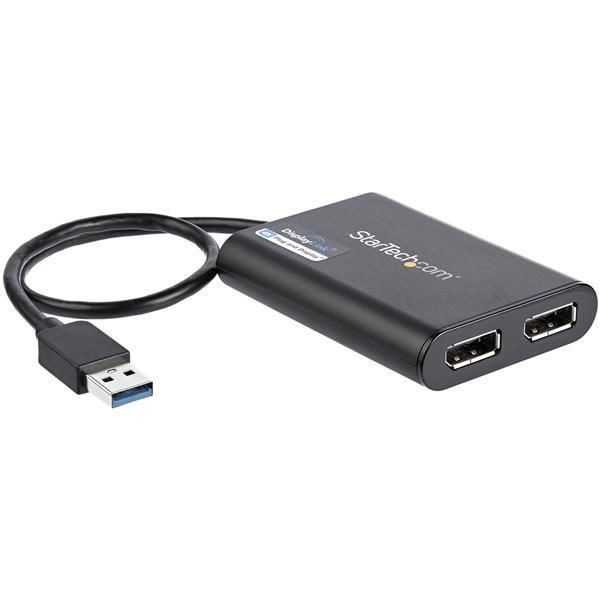 StarTech.com USB 3.0 to Dual DisplayPort Adapter 4K 60Hz, DisplayLink Certified…