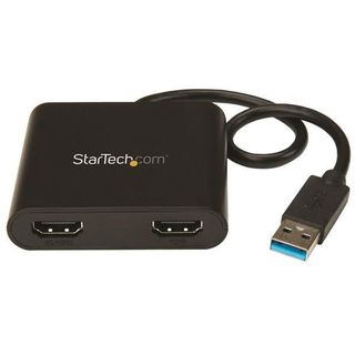 StarTech.com USB 3.0 to Dual HDMI Adapter, 1x 4K 30Hz & 1x 1080p, External Vide…