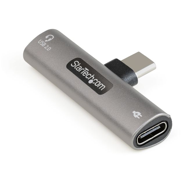StarTech.com USB C Audio & Charge Adapter, USB-C Audio Adapter with USB-C Audio…