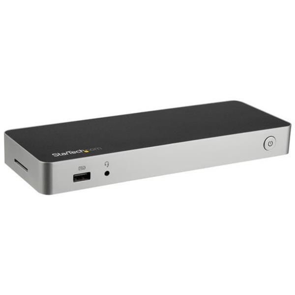 StarTech.com USB C Dock, Dual Monitor HDMI & DisplayPort 4K 30Hz, USB Type-C La…