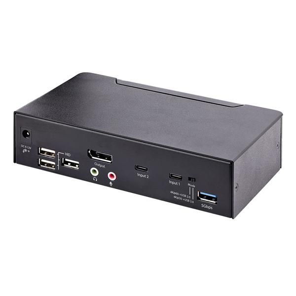 StarTech.com USB C KVM Switch, 2 Port DisplayPort KVM w/ 4K 60Hz UHD HDR Video,…