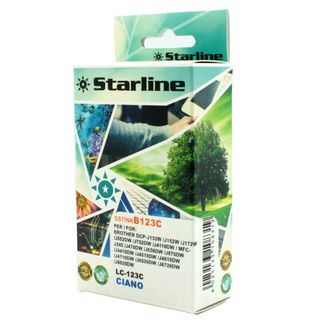 Starline - Cartuccia ink - per Brother - Ciano - LC123C - 10ml