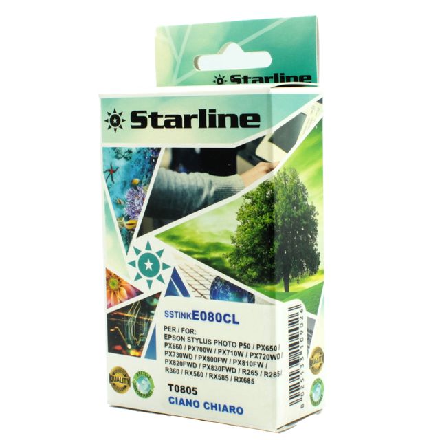 Starline - Cartuccia ink - per Epson - Ciano - C13T08024011 - T0802 - 11,4ml