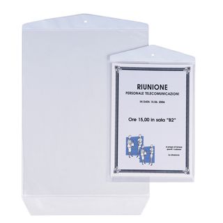 Buste Porta Avvisi Appendicartello - PVC - 22 x 30 cm - trasparente - Sei Rota …
