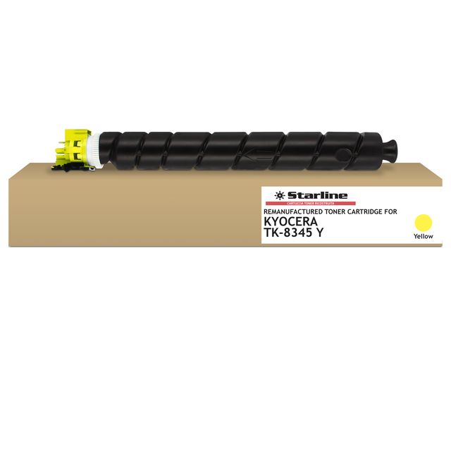 Starline - Toner ricostruito per Kyocera Taskalfa 2552/2553 Series - Giallo - T…
