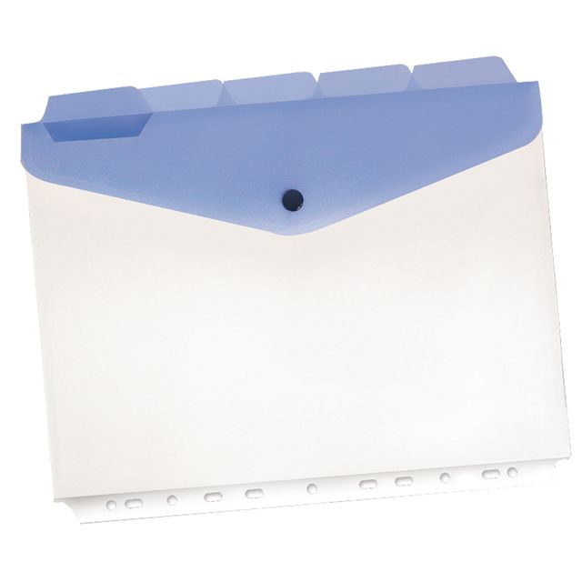 Buste a foratura universale con bottone e separatori - A4 - trasparente - Beaut…