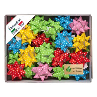 Stelle di nastro ecocarta - 20 mm x diam. 9 cm - fantasie assotite - Brizzolari…