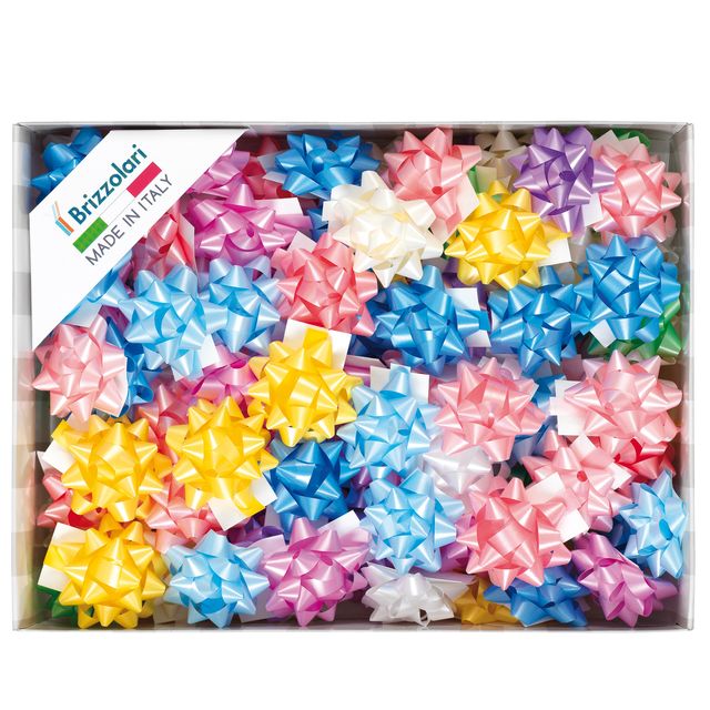 Stelle di nastro liscio 6800 - 10 mm x diam. 5 cm - colori assortiti primavera …