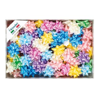 Stelle di nastro liscio 6800 - 14 mm - diam. 6,5cm - colori primaverili assorti…
