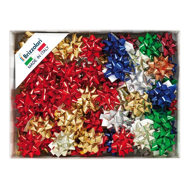 Stelle di nastro metal 6870 - 10 mm - diam. 5 cm - colori assortiti - Brizzolar…