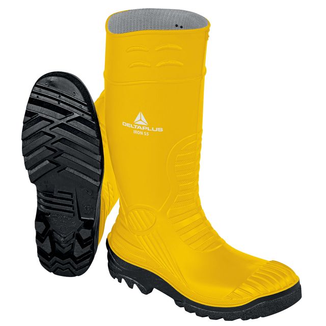 Stivali di sicurezza Iron S5 SRC - taglia 44 - PVC - giallo - Deltaplus