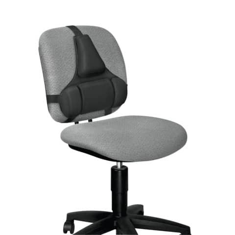 Supporto lombare ergonomico - 38 x 37,4 x 8,8 cm - nero - Fellowes