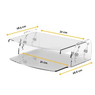 Supporto monitor regolabile Clarity - 35x25,6x7-13cm - Fellowes