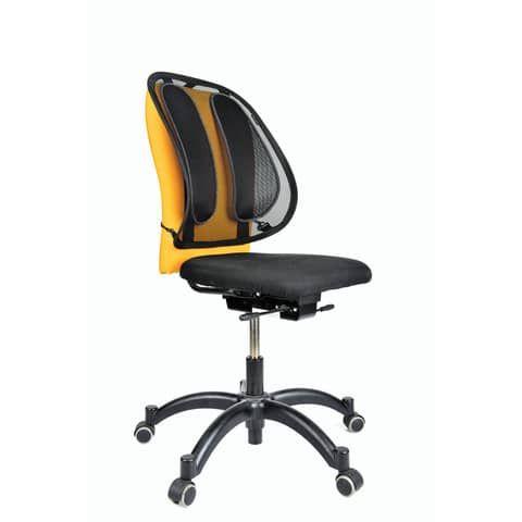 Supporto schiena Office Suites - 50x45x20 cm - in tessuto a rete - nero - Fello…
