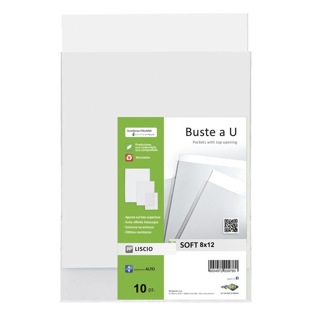 Buste a sacco Soft - PPL - 8 x 12 cm - liscio - trasparente - Sei Rota - conf. …