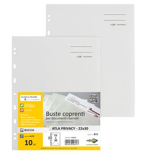 Buste con foratura universale Atla Privacy - per documenti riservati - 22 x 30 …