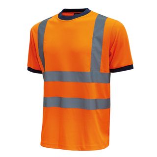 T-shirt alta visibilità Glitter - taglia L - arancio fluo - U-Power - conf. 3 p…