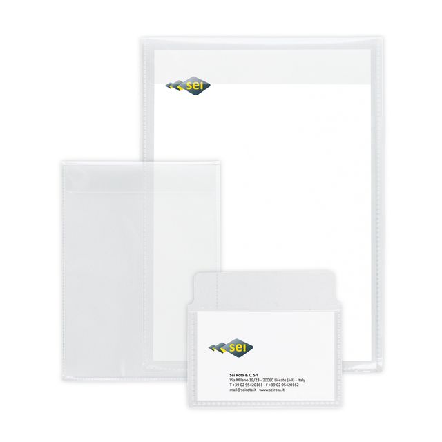 Buste con patella Soft P - PPL - 13 x 18 cm - liscio - trasparente - Sei Rota -…