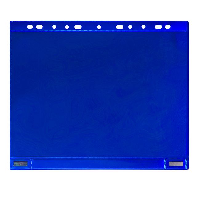Buste forate - per supporti magnetici ad anelli - A4 - blu - Djois - conf. 5 pe…