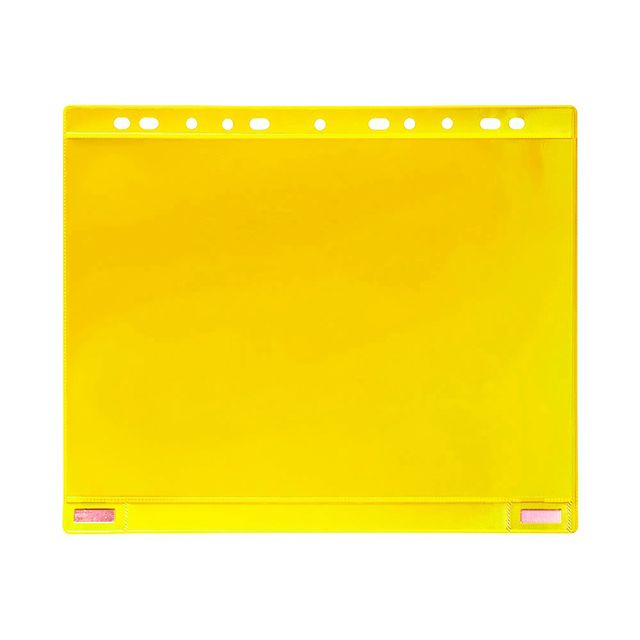 Buste forate - per supporti magnetici ad anelli - A4 - giallo - Djois - conf. 5…